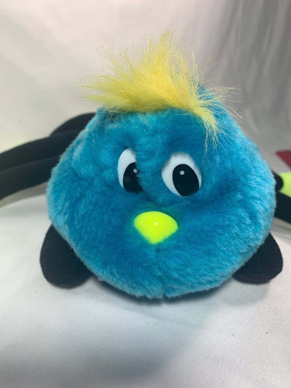Vintage CLOUD 9 Plush  Neon Spider Blue and green Stuffed plush  7.5”